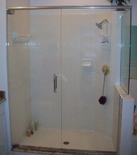 French Door Glass Shower Enclosure