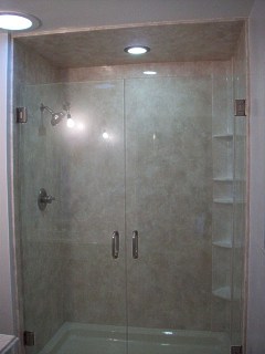 French Door Glass Shower Enclosure